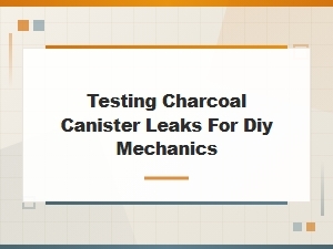 Diagnosing Charcoal Canister Leaks for Diy Mechanics