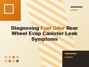Diagnosing Rear Fuel Smell Evap Canister Leak Symptoms